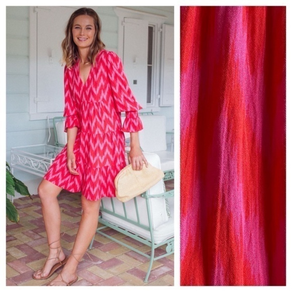 Tuckernuck Pomander Place Hot Pink Ikat Kenzo Dress XXL